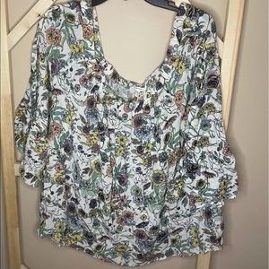 Off the shoulder flower top